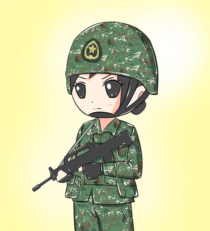 这有一组军校学员绘制的呆萌头像