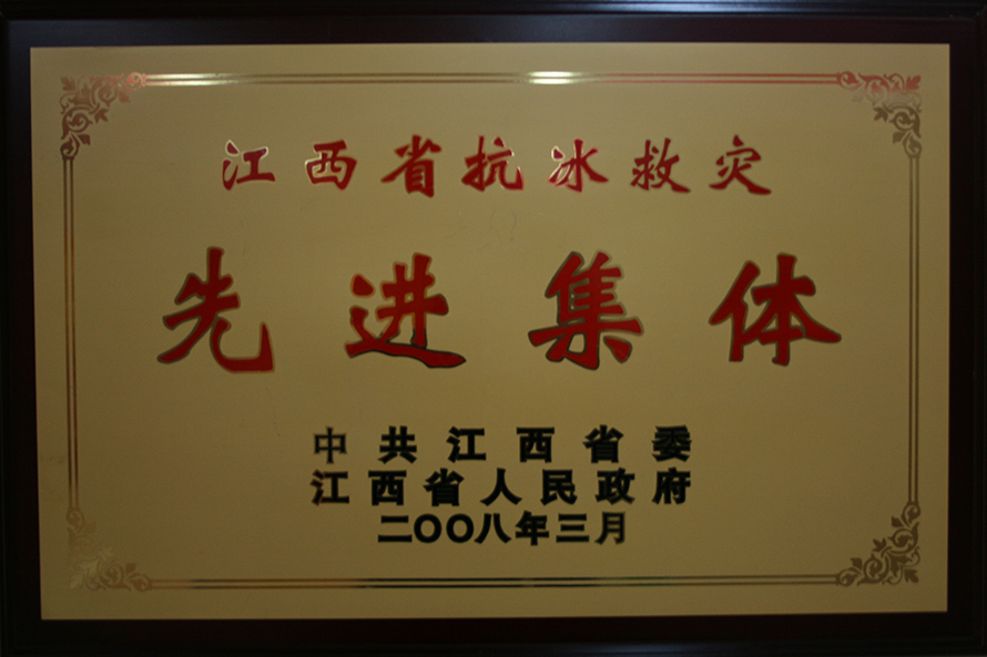 2008年3月，井冈山市人武部被表彰为“江西省抗冰救灾先进集体”。颜明春摄