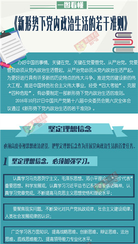 一图看懂《新形势下党内政治生活的若干准则》