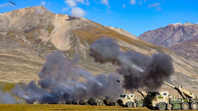 PLA Army troops in live-fire training
