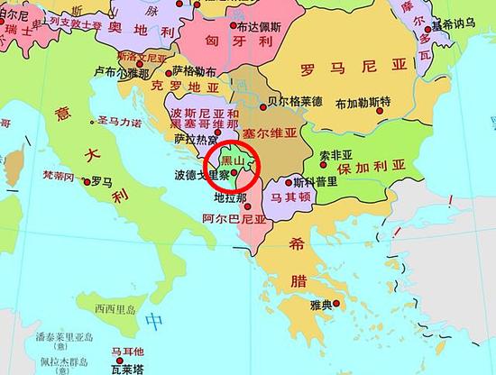 黑山(地图来源:国家测绘地理信息局网站)