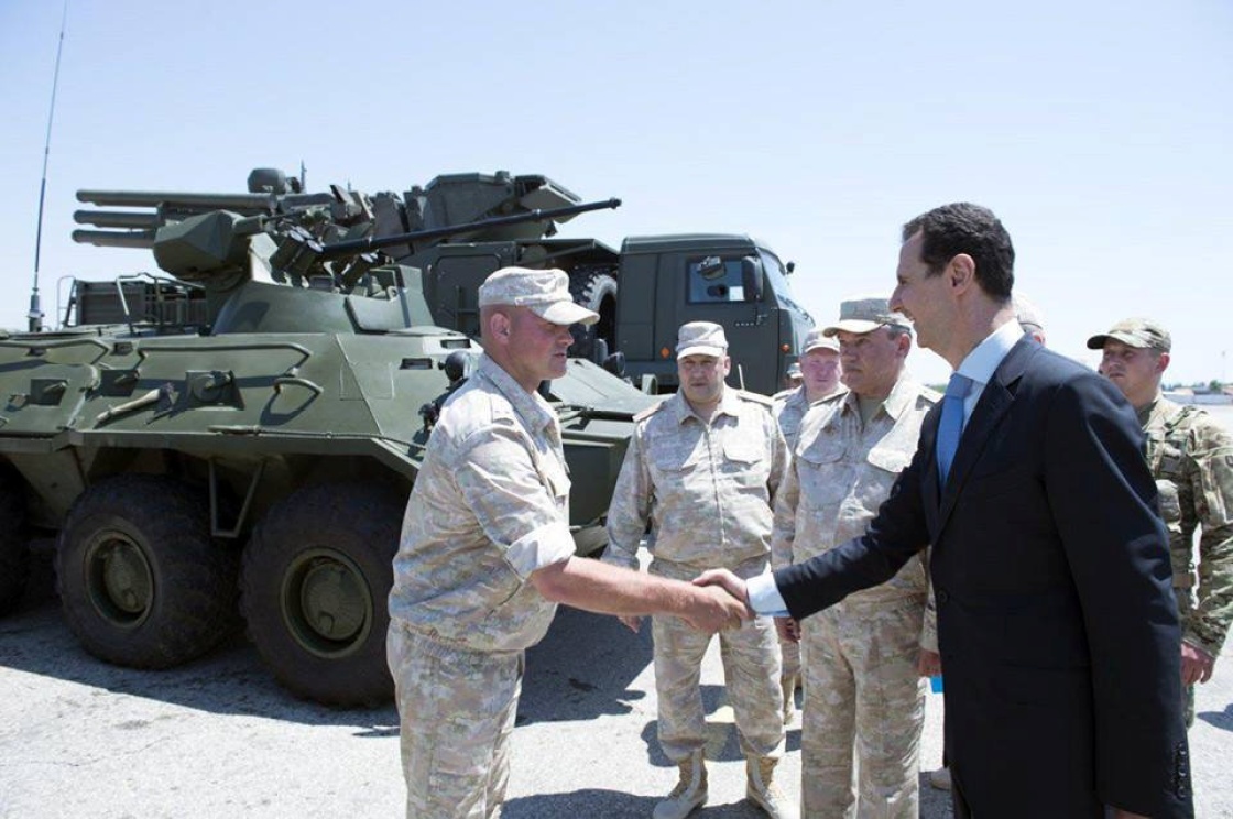 叙利亚总统到访俄罗斯驻叙空军基地