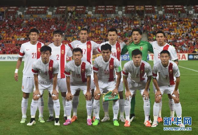 （体育）（1）足球——亚洲杯：中国队对阵乌兹别克斯坦队    