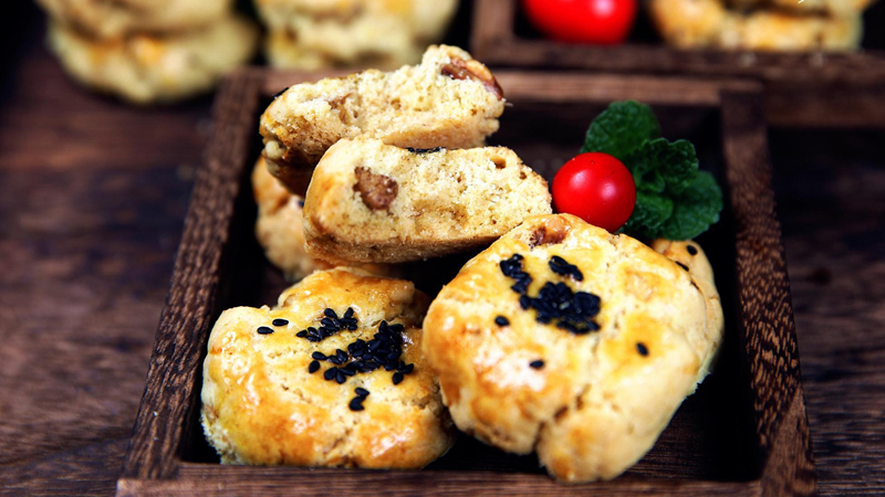 满嘴留香！今天中午加餐吃桃酥