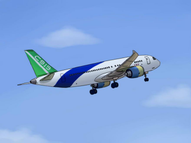 2017年,中国首架自主研发的大飞机"c919"首飞成功.