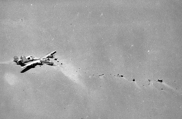 The wrecked remains of the B-24 Lady Be Good. Flying ...
