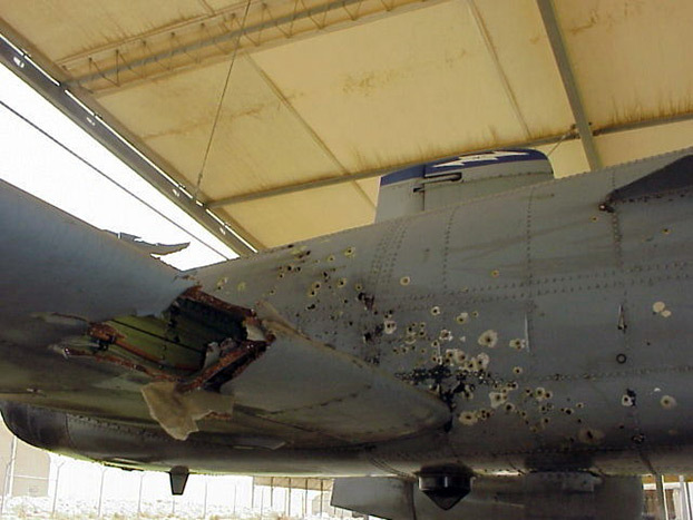 Damaged over Baghdad in 2003, this A-10 Warthog was successfully ...