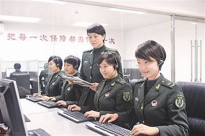 总参某部京西中队女兵保障两会通信获称赞(图)