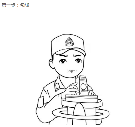 迷彩妹教你画军旅漫画
