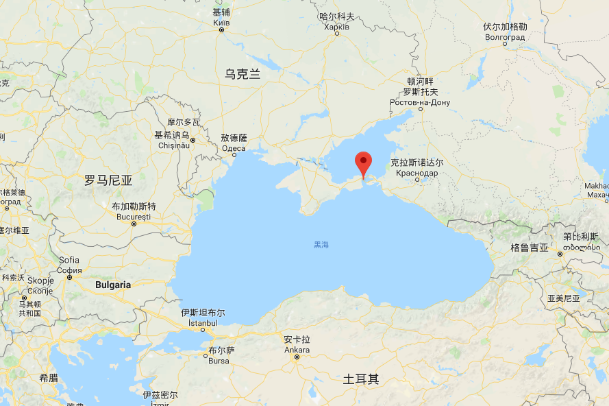 红点处为刻赤海峡所在位置图(资料图)
