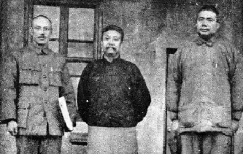 二十世纪二十年代，（左起）蒋介石、谭延闿、冯玉祥合影。