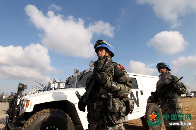 中国首次向海外派遣维和步兵营参加联合国维和行动