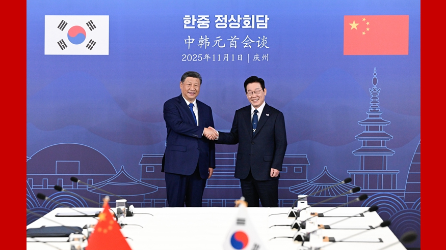 习近平同韩国总统李在明举行会谈