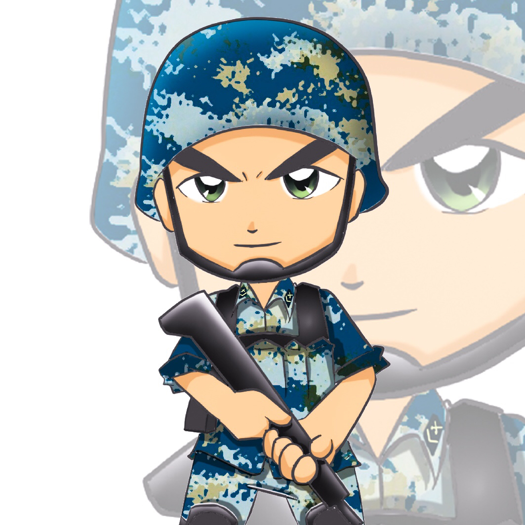 原创酷漫头像:三军将士，习主席喊你们开训啦!