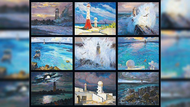 油画丨祖国南海——灯塔