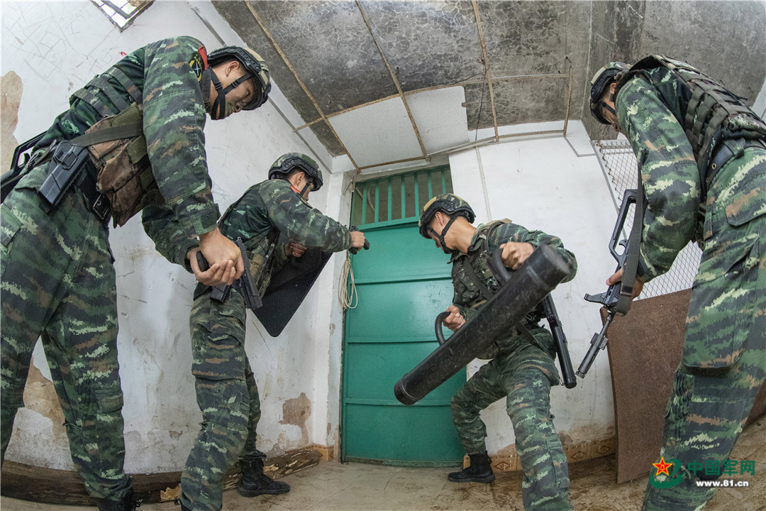 实战实训砺尖兵!武警广西总队机动支队反恐演练影像
