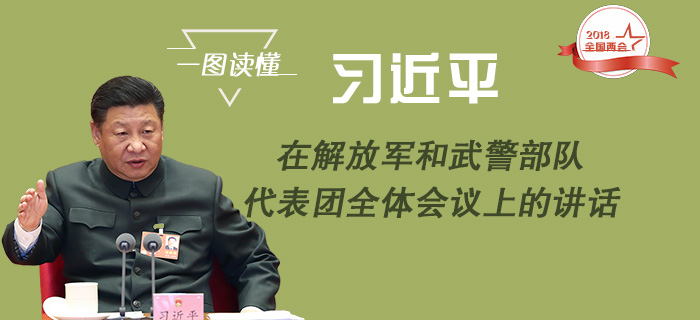 习近平在解放军和武警部队代表团全体会议上的讲话