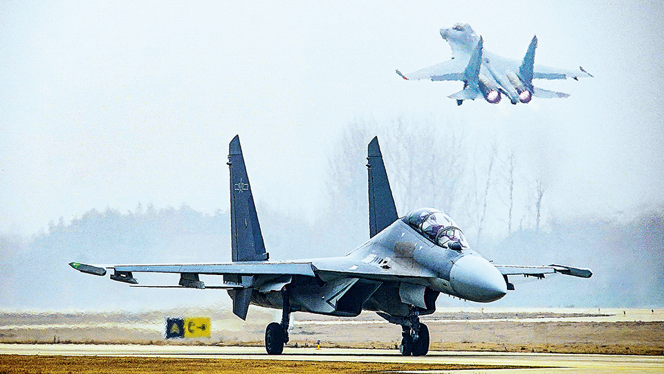 空军航空兵某旅多课目飞行训练影像