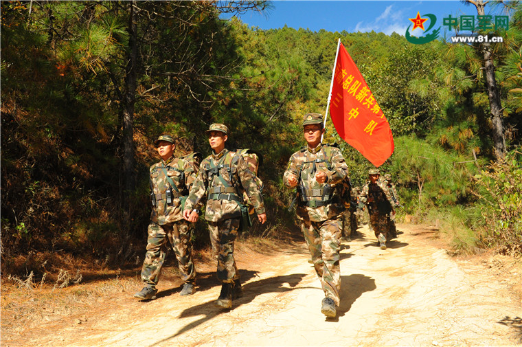 武警云南总队新兵第十大队(保山,大理支队)野营拉练如火如荼