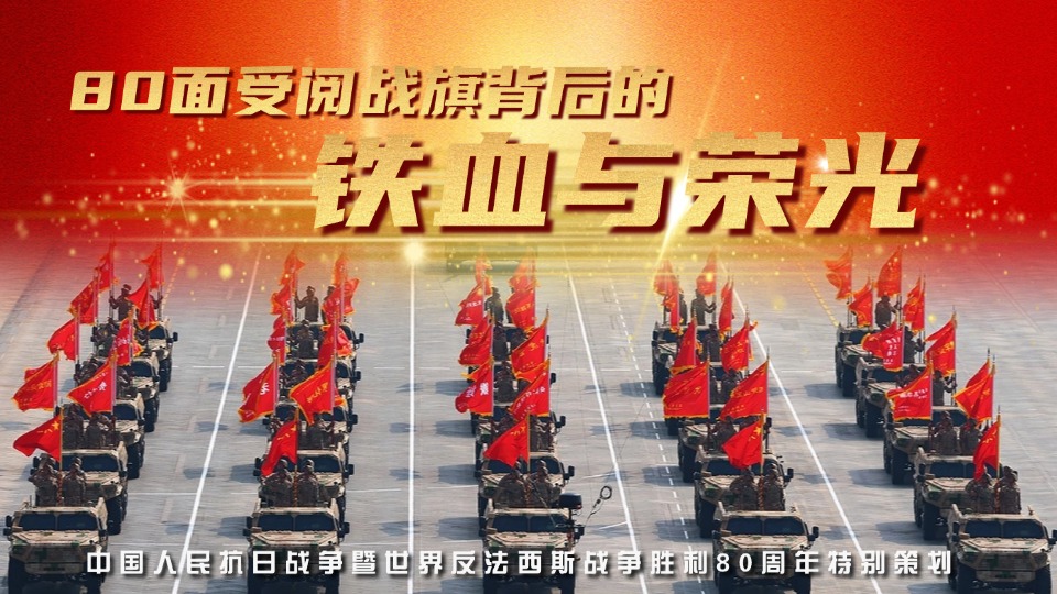 海报组图丨你可知80面受阅战旗背后的铁血与荣光?