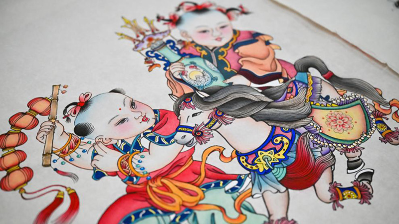 年画绘新意 马年展新姿