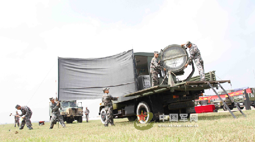 探照灯车快速架设
