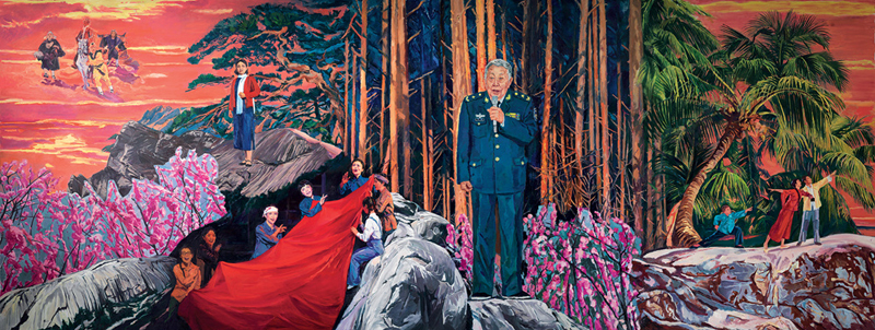 线忠诚战士—阎肃》-焦小健胡蓉蓉游迪文席华侨300cm×800cm油画2017