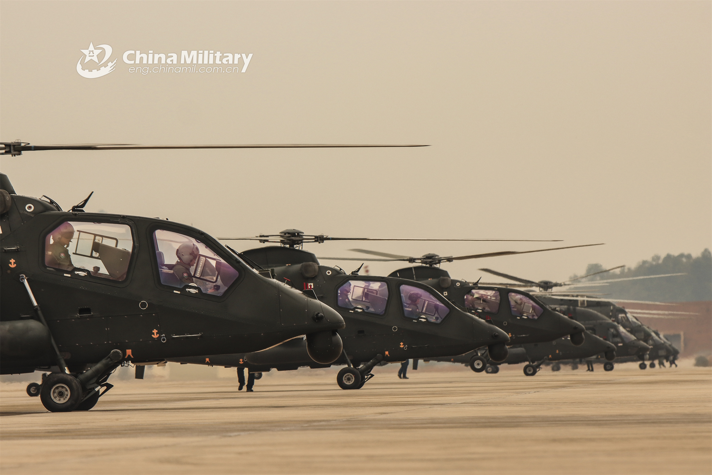 Helicopters hover for power on inspections 