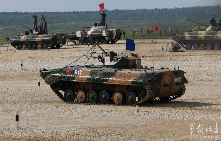 我军步战车单车赛总成绩位居第二名