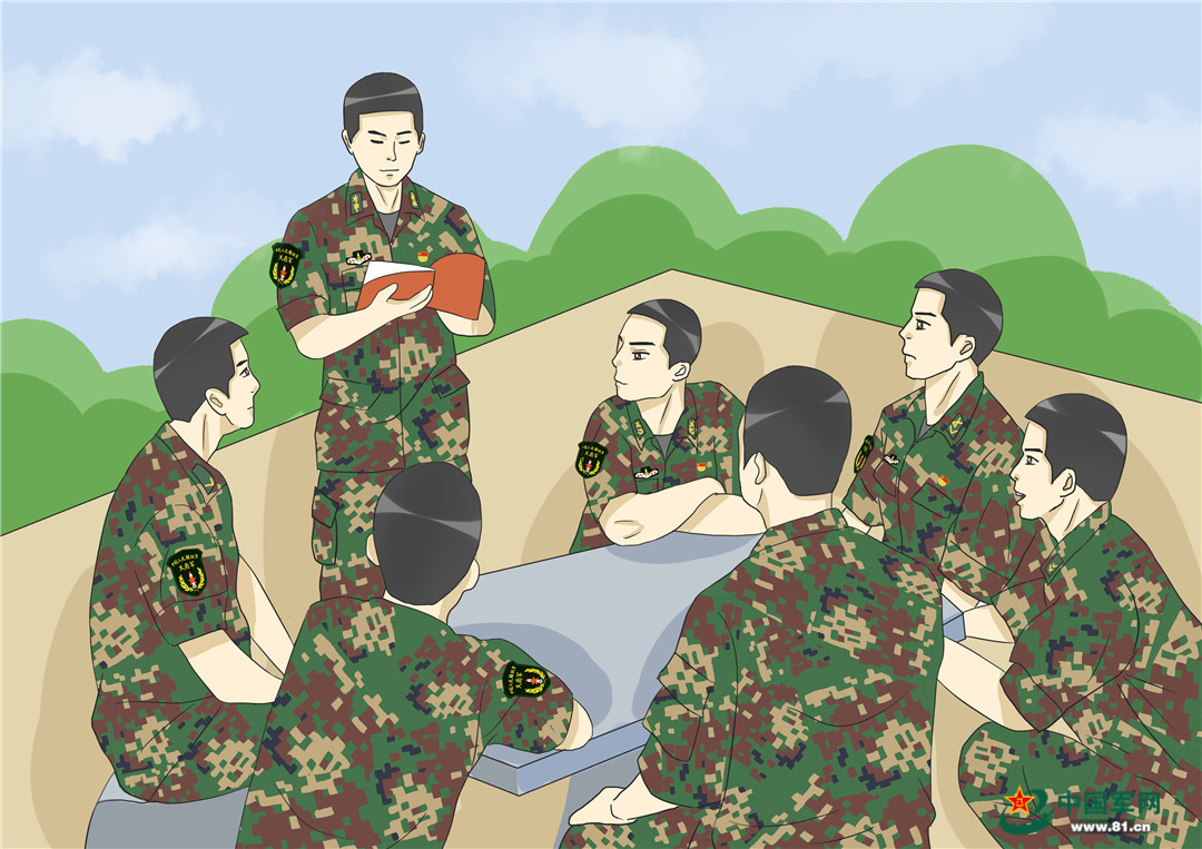漫画|围观!看兵哥哥如何学习党史