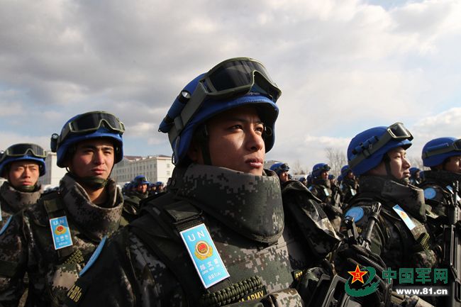 中国首次向海外派遣维和步兵营参加联合国维和行动
