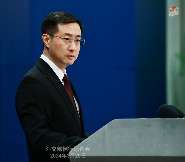 2024年3月20日外交部发言人林剑主持例行记者会 - 中国军网