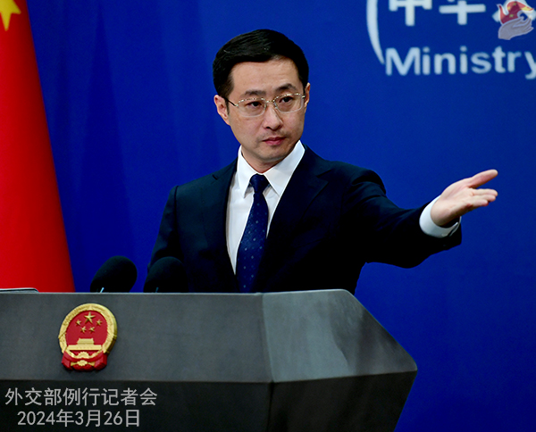 2024年3月26日外交部发言人林剑主持例行记者会 - 中国军网