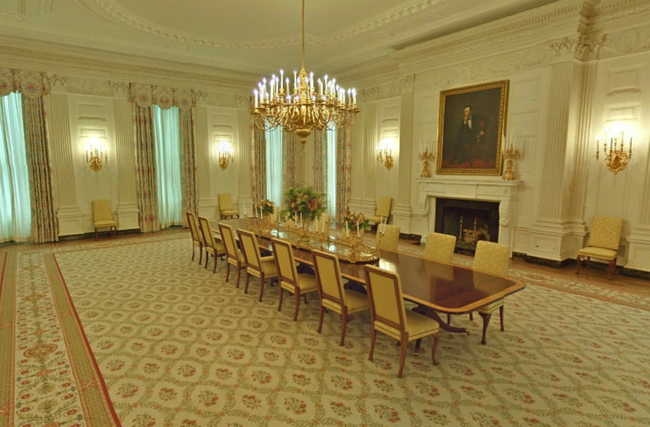 美国白宫内部全景图图片