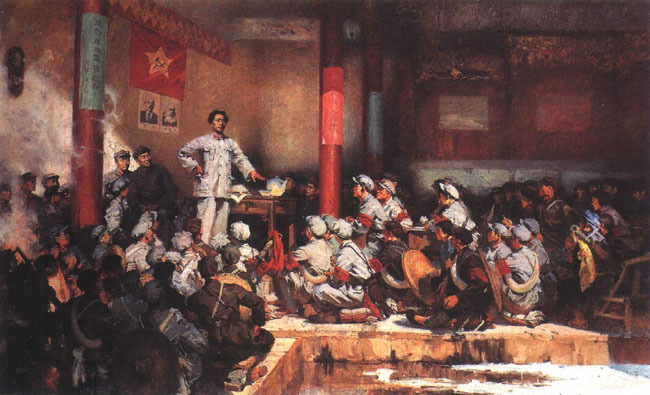 古田会议永放光芒美术展览在军博开幕