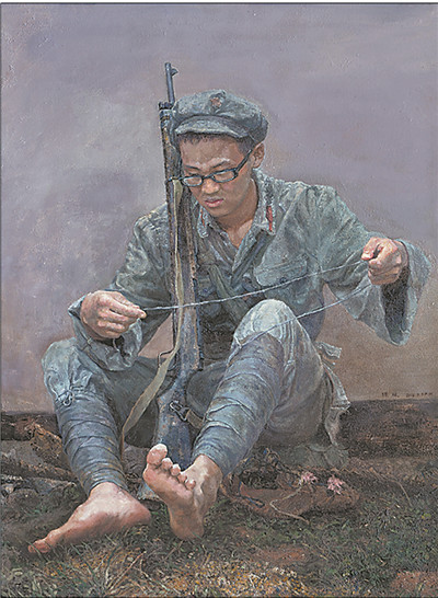 小憩(油画)陈 林