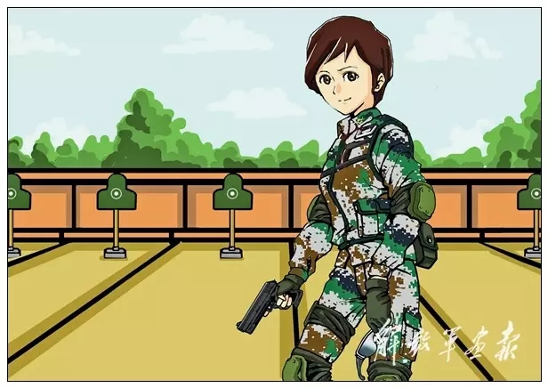 美翻了的女兵漫画,迷彩从中一抹嫣红 - 中国军网