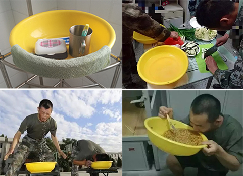 黄脸盆是军中最常见的工具,别看名字不起眼,实际上他也有个高大上的