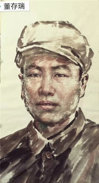 品读国画家于成松绘制的英模人物画像