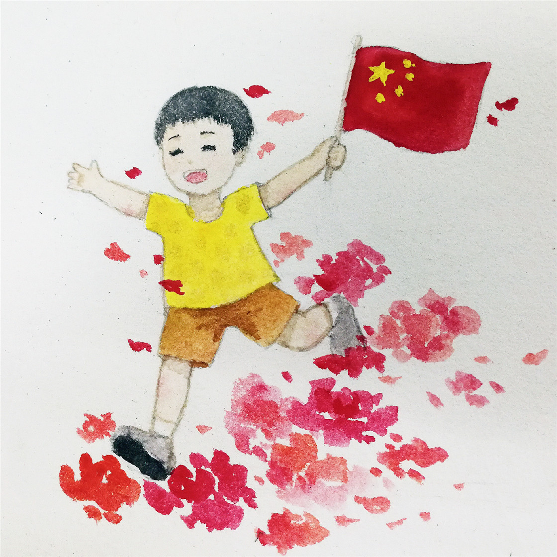 手绘|我与国旗有个约定 中国军网