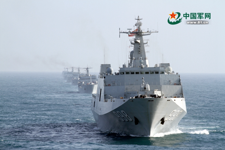 南海舰队:10艘登陆舰5昼夜训练10余课目