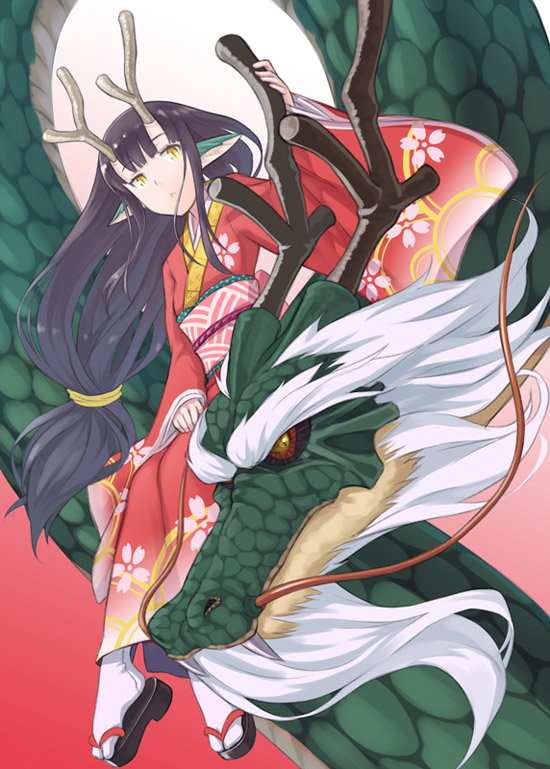 龙女贺新年龙娘同人作品