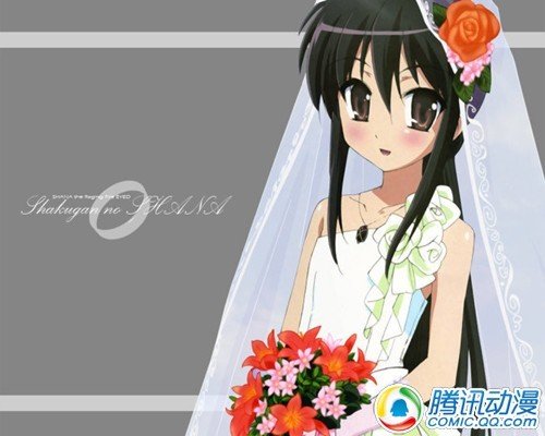 动漫人物也来晒幸福:美丽婚纱照