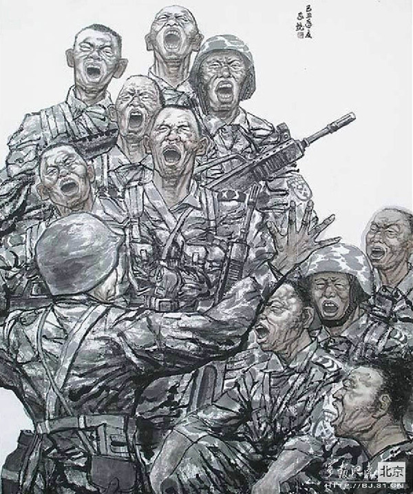 油画里的军人,依然血性十足