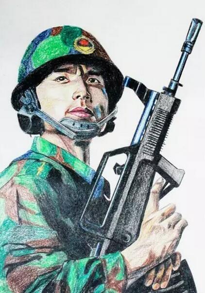 人民解放军手绘图片