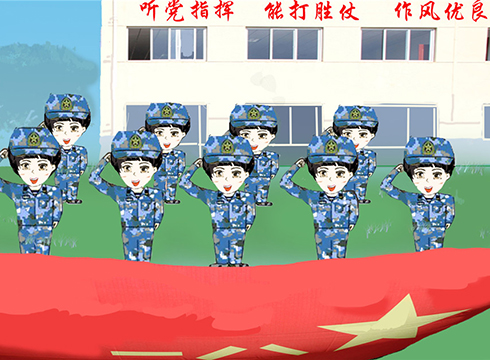 漫画不做闺中林黛玉看空军女兵风采