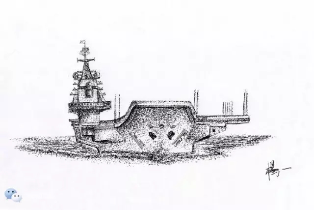 惊艳兵哥哥手绘航母与星空