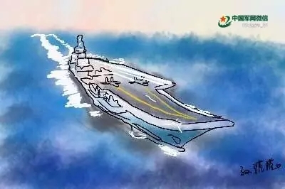 海军迷妹手绘辽宁舰美图满分好评