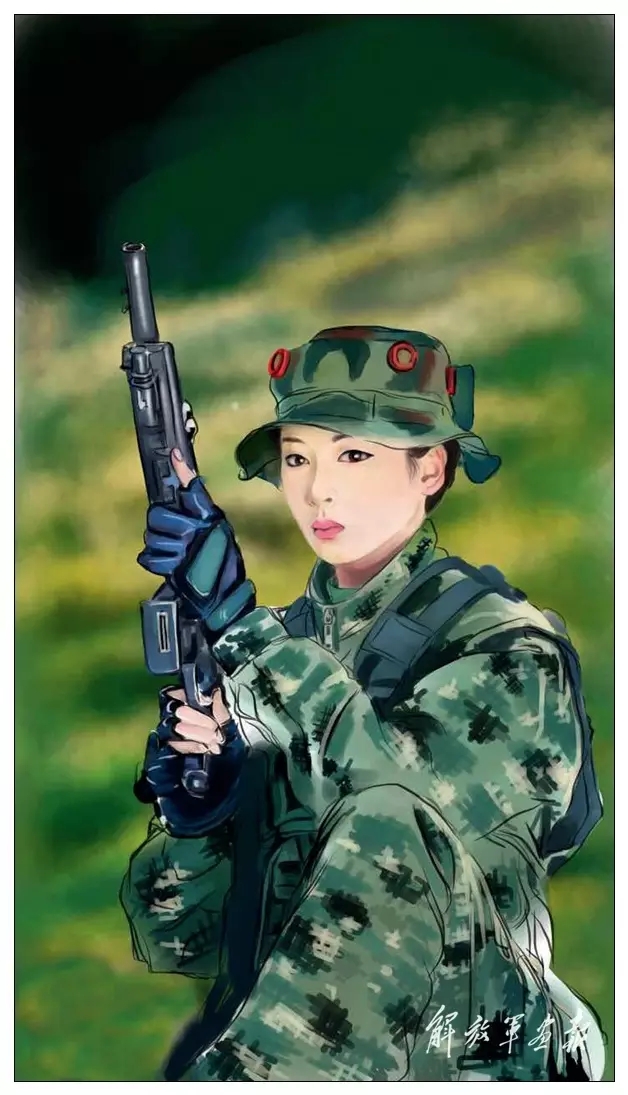 一组美翻了的女兵萌漫看到第一眼就被惊艳到了