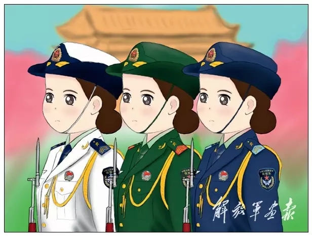 一组美翻了的女兵萌漫看到第一眼就被惊艳到了